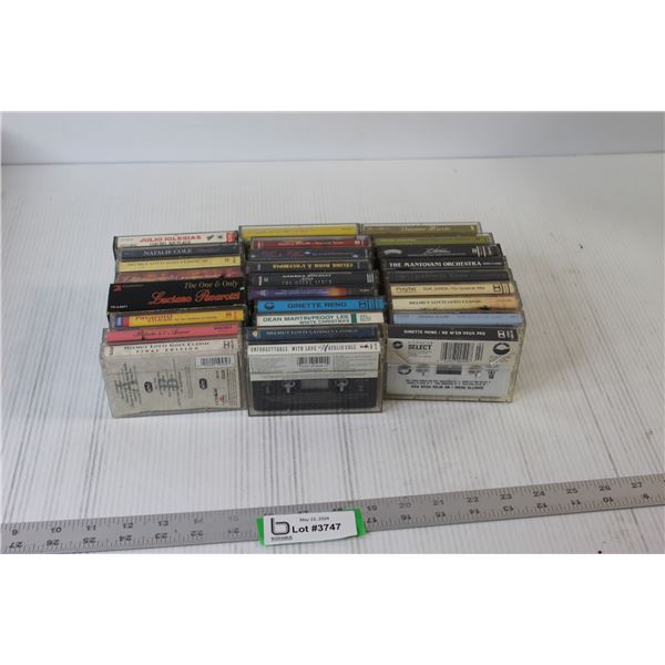 (27) Cassette Tapes - Tom Jones, Dean Martin, Celine Dion
