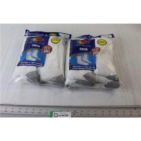 (2) Packs Fruit of the Loom Socks