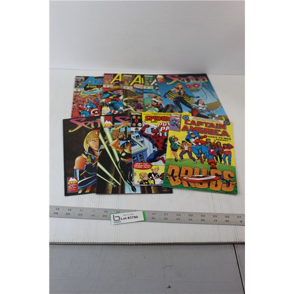 (8) Assorted Comic Books - Avengers, Spider-Man, Serina