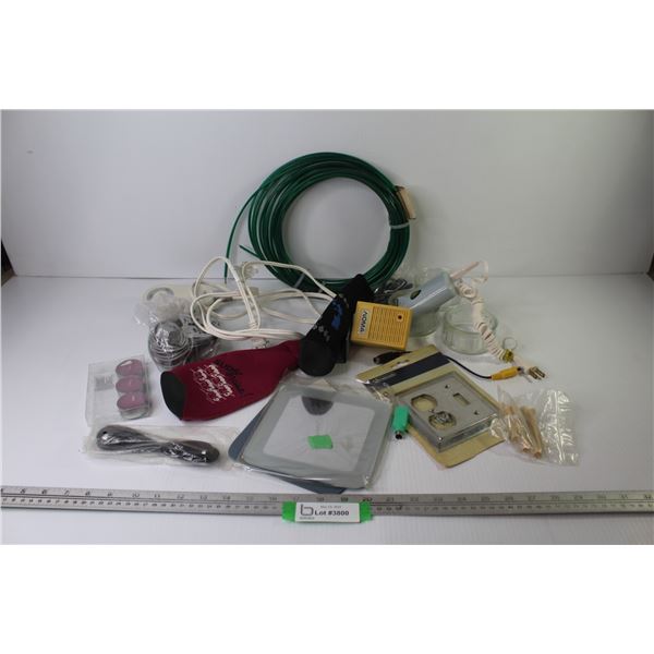 Tea Lights, Shaver, Glass Bowls, Switch Plate, etc.