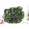 Image 2 : Shopping Basket, Lighted Christmas Wreath, Assortment of Ribbons