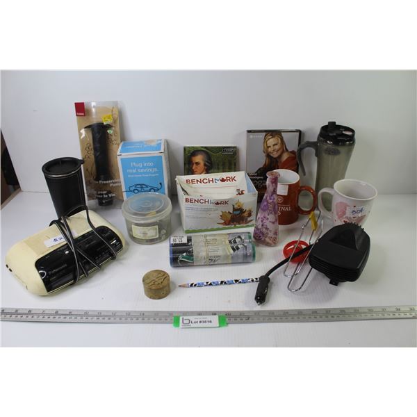 Radio Alarm, Electric Heater, Block Heater Timer, Mugs, Hardware, Wine Preserving Pump, etc.
