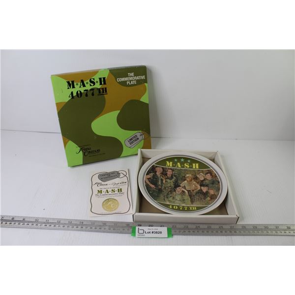 M*A*S*H Commemorative Plate With Certificate of Authenticity