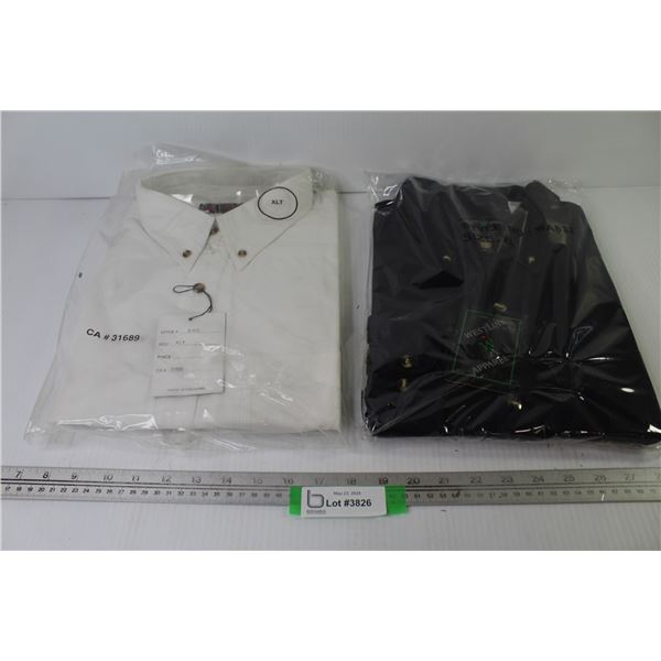 (2) Shirts - Size XL - One Black, One White
