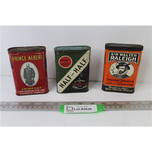 (3) Collector Tobacco Tins
