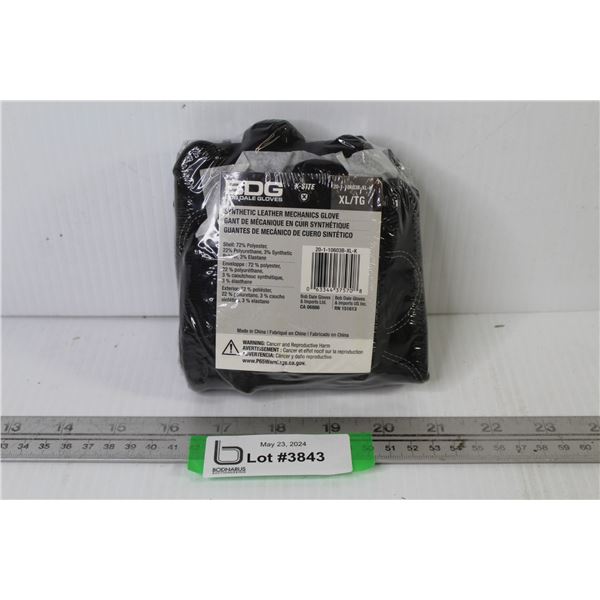 Synthetic Leather Mechanics Gloves - Size XL - New