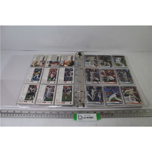 Assortment of Sports Collector Cards in Binder - 6 Sleeves