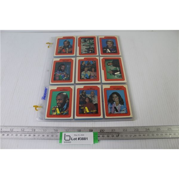 Assortment of A-Team Collector Cards - 5 Sleeves