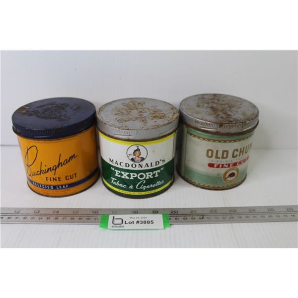 (3) Collector Tobacco Tins