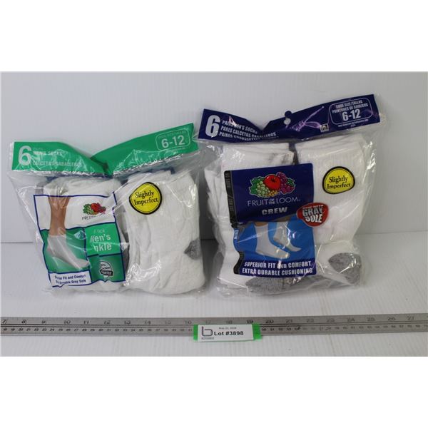 (2) Bags of Socks - Ankle & Crew