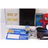 Image 3 : (10+) Misc. Lot: Note Books; TY Spiderman Stuffy; Mini Spotlight - Works