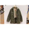 Image 1 : * Arctic King Vintage Green Canvas Winter Jacket Used Size 40