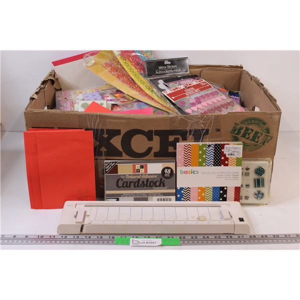 23 x 9 x 16" Box Lot of Stickers, Card Stock; Scrapbooking & Misc. Arts & Crafts Supplies