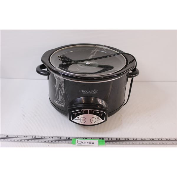 Crockpot Slow Cooker Black with Lid - Untested