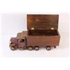 Image 4 : (3) Wooden Toys: 2 - 6" Cars & 1 - 14" 8-Wheeler Truck With Back Storage Box