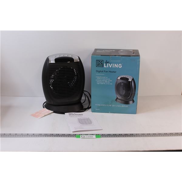 For Living Digital Fan Heater In Original Box - Powers On