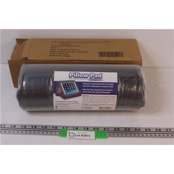 iPad Pillow Pad Grey Deluxe Stand NIB