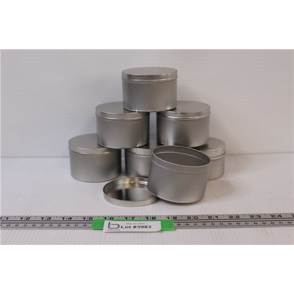 (7) Aluminum 3" Storage Containers