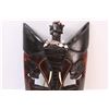Image 2 : Wooden Carved African Themed Mask With Jewels & Tusks