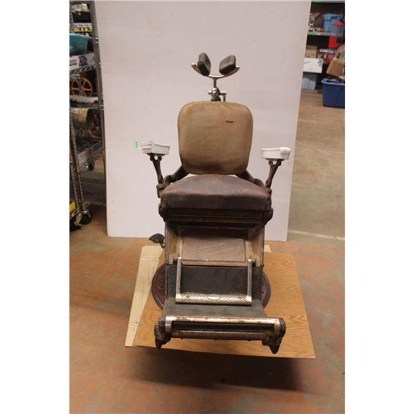 *Antique New Columbia Hydraulic Lift Dentist Chair - As Is, Heavy, Casters Not Included
