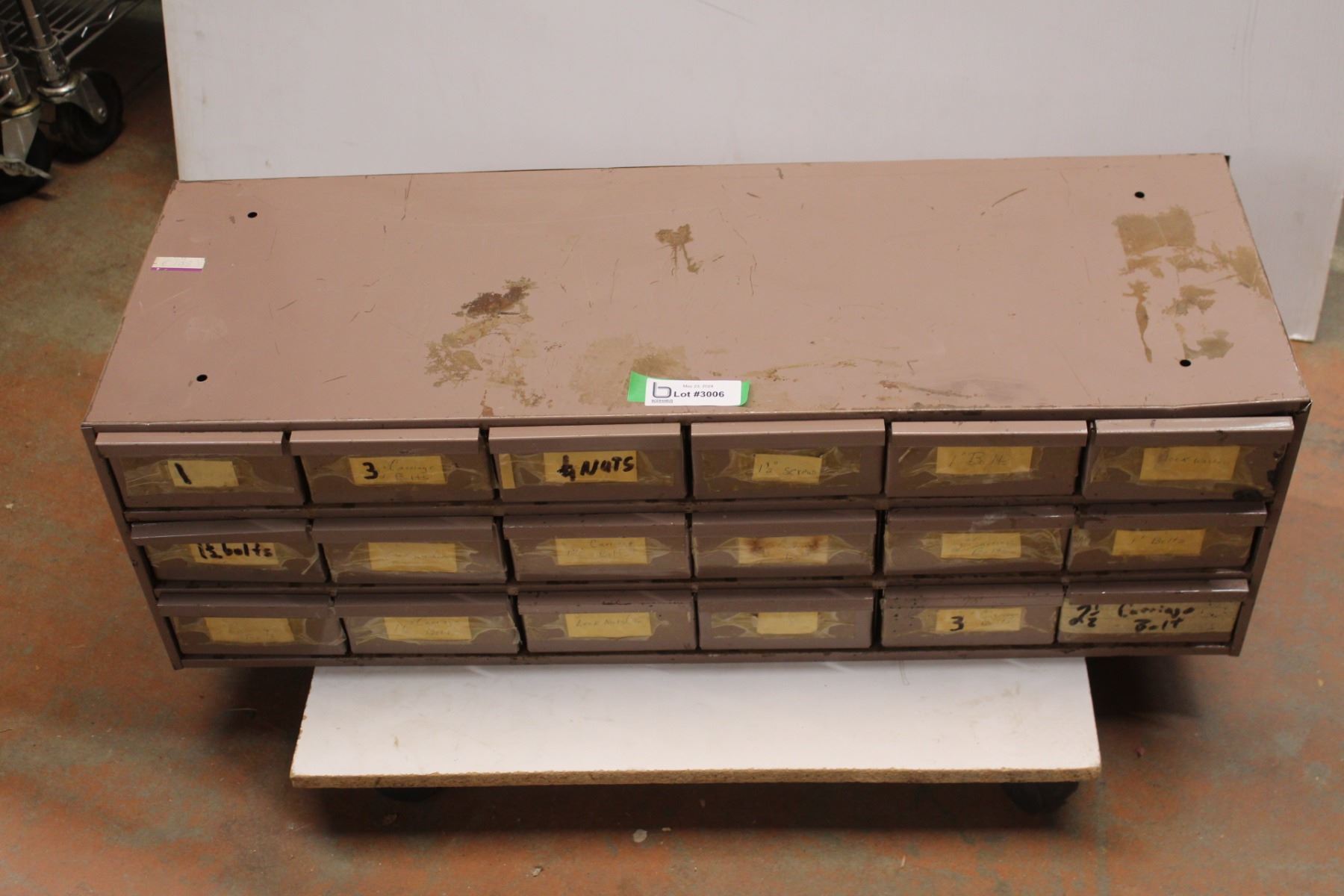 Steel Bolt Storage Compartment With Contents 12 X 34 X 12 H Very steel bolt storage compartment with contents 12 x 34 x 12 h very