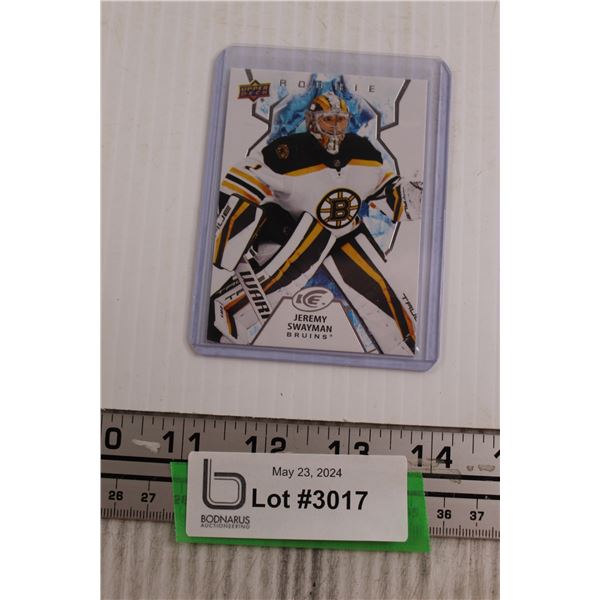Jeremy Swayman Upper Deck Rookie Hockey Card