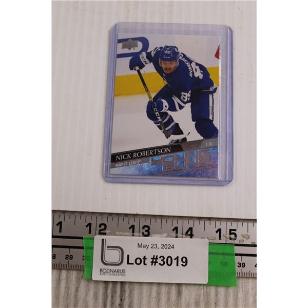 Nick Robertson Young Guns Rookie Hockey Card