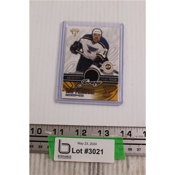 Ray Ferraro Jersey Hockey Card