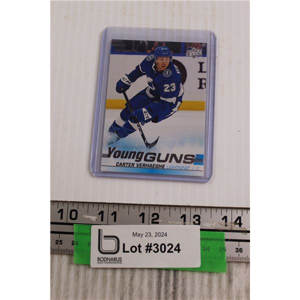 Carter Verhaeghe Young Guns Rookie Hockey Card