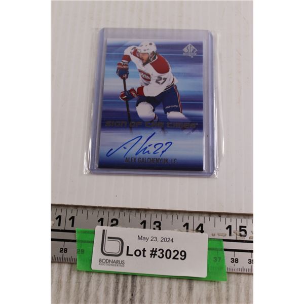 Alex Galchenyuk SP Authentic Autograph Hockey Card