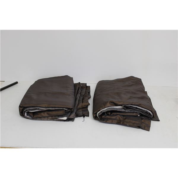 Pair of Brown Blackout Curtains