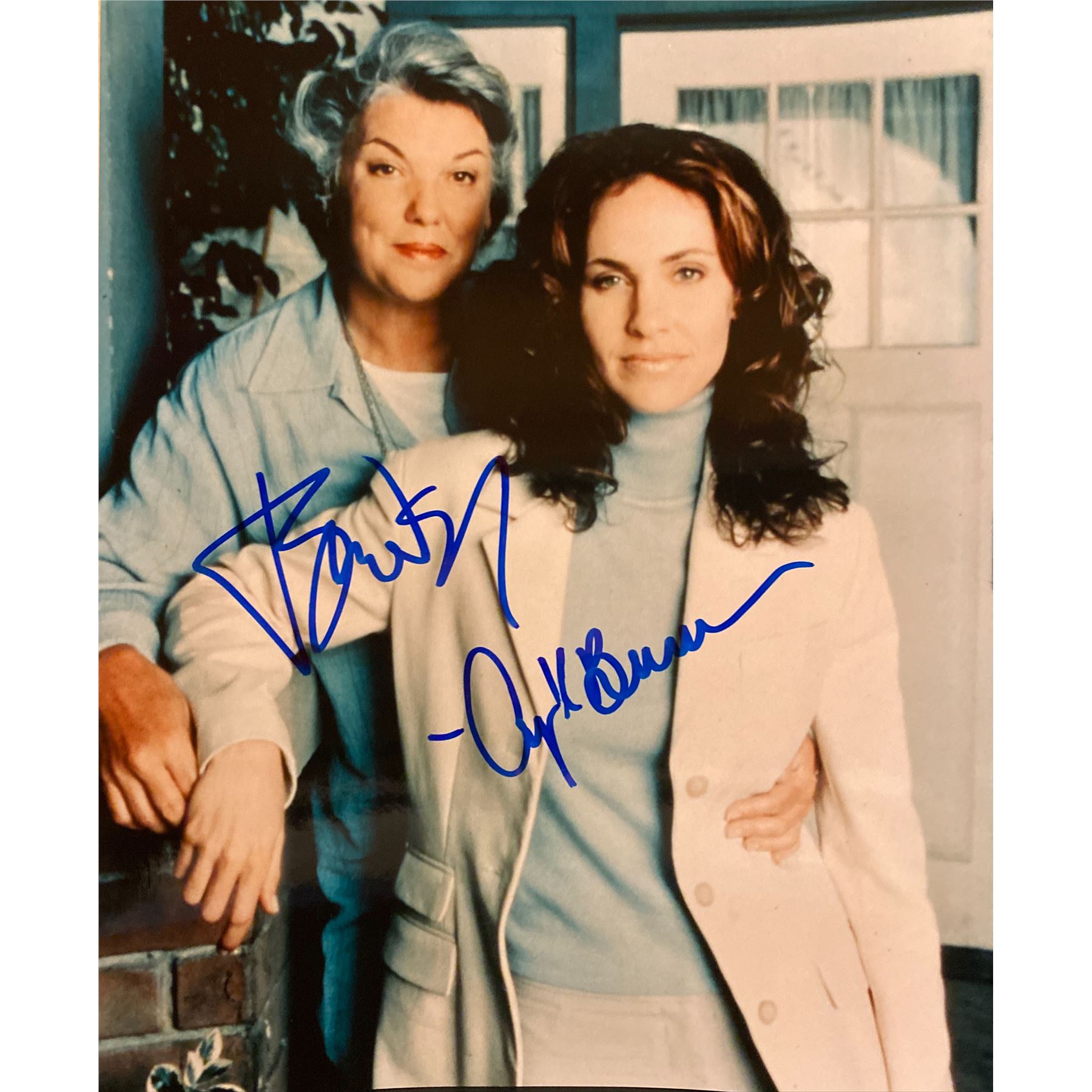 Judging Amy Amy Brenneman and Tyne Daly signed photo Judging Amy Amy Brenneman and Tyne Daly signed photo