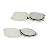 Image 5 : Antique Art Deco 14k White Gold Etched Dual Panel Cuff Links