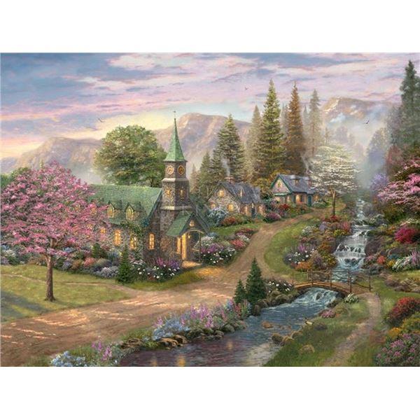 Sunday Morning Chapel by Kinkade