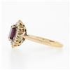 Image 6 : Vintage 18k Gold 2 ctw GIA Burma No Heat Round Ruby Diamond Halo Cluster Ring