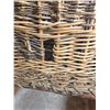 Image 5 : Vintage Wicker and Leather Hot Air Balloon Basket - 51" x 45" x 41" Tall (Off-Site Pick-up)