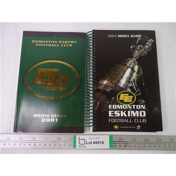 (2) Media Guides for Edmonton Eskimos 2001 and 2004