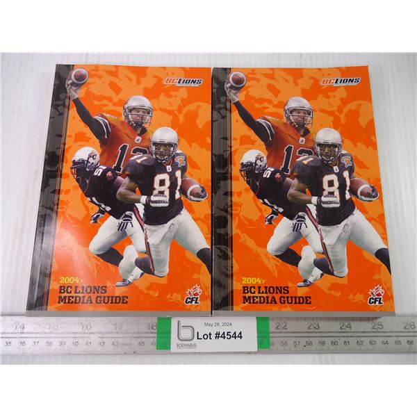 (2) 2004 Media Guides for B.C. Lions