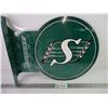 Image 1 : (1) Saskatchewan Roughrider Double Sided Sign with Flange