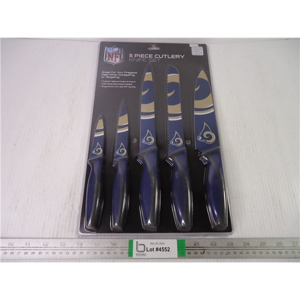 (5) Piece Cutlery Knife Set- Los Angeles Rams