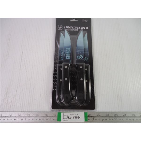(4) Piece Steak Knife Set-Seattle Kraken