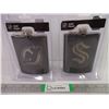 Image 1 : (2) Flasks-Seattle Kraken and New Jersey Devils