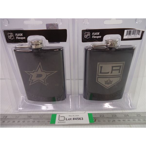 (2) Flasks-Dallas Stars and Los Angeles Kings