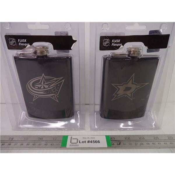 (2) Flasks-Columbus Blue Jackets and Dallas Stars