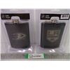 Image 1 : (2) Flasks-Anaheim Ducks and Los Angeles Kings