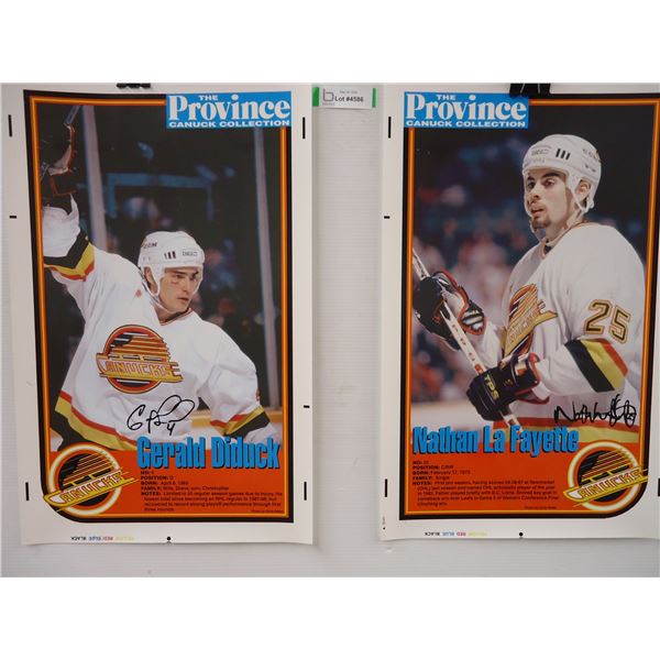 The Province Canuck Posters of Gerald Diduck and Nathan LaFayette