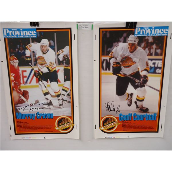 The Province Canuck Posters of Murray Craven and Geoff Courtnall