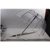 Image 1 : (2) Clear Poly Umbrella's w/ White Handles (Both New)