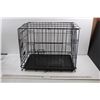 Image 1 : Folding Pet Cage w/Removeable Tray & Two Doors (19"x16.5"x23")