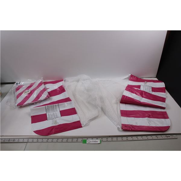 (2) NIP Inflatable Pool Items w/Mesh (4'x26.5")